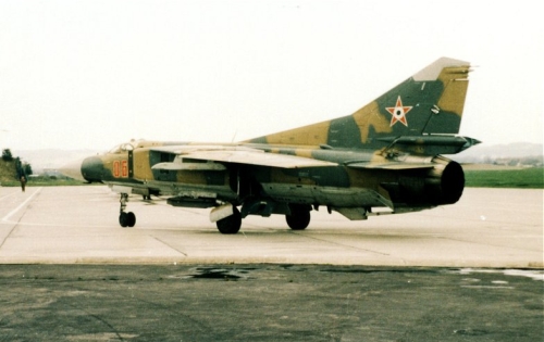 Hungarian MiG-23MF Flogger-B Camouflage at Pápa air base. Photo: Szücs László