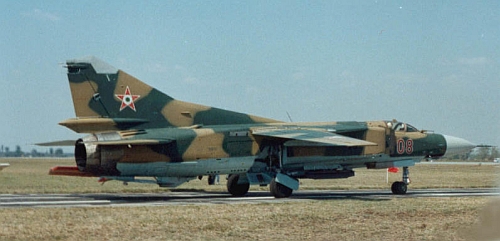 Hungarian MiG-23MF Flogger-B Camouflage at Kecskemet air base in 1990