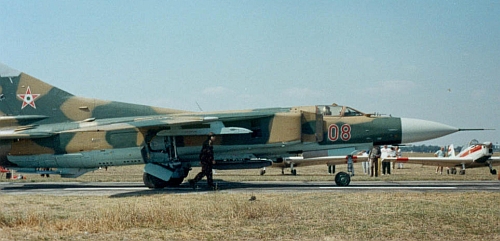 Hungarian MiG-23MF Flogger-B Camouflage at Kecskemet air base in 1990