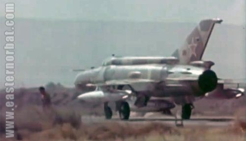 Soviet MiG-21R Fishbed-H at Khanabad - Karshi airport in 1983