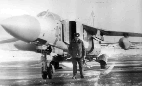 USSR MiG-23M Flogger-B fighter at the Kilpajarv airport