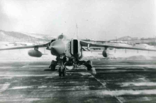 USSR MiG-23M Flogger-B fighter at the Kilpajarv airport