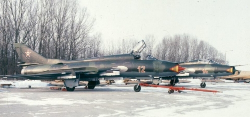 Hungarian Su-22M3 Fitter-J reconnaissance-bomber type at Taszr air base in eighteen. Photo: Kiseri Nagy Ferenc