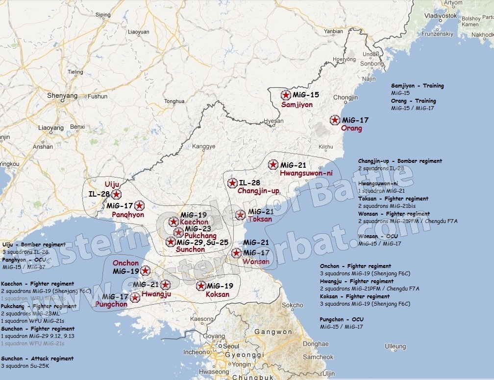 North Korean Air Force order of battle in 2010