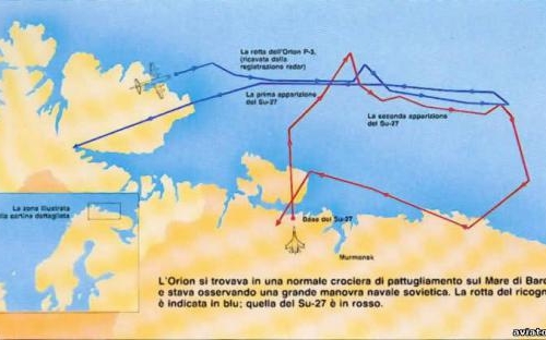 Norwegian P-3 Orion accident Su-27 Flanker-B