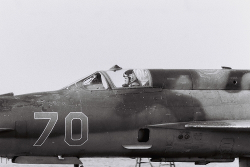 Soviet MiG-21MF Fishbed-J at Privolzhskiy, Astrakhan airport on the STRELBA-85 exercise in 1985