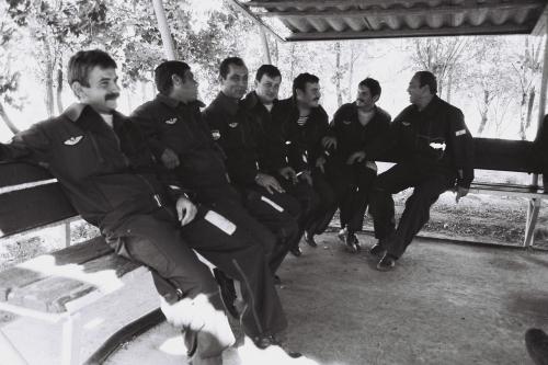 Hungarian pilots at Privolzhskiy, Astrakhan airport on the STRELBA-85 exercise in 1985