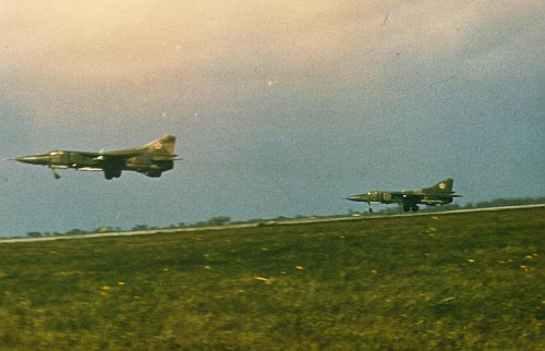 USSR 179th Fighter Bomber Air regiment MiG-23M Flogger-B take-off