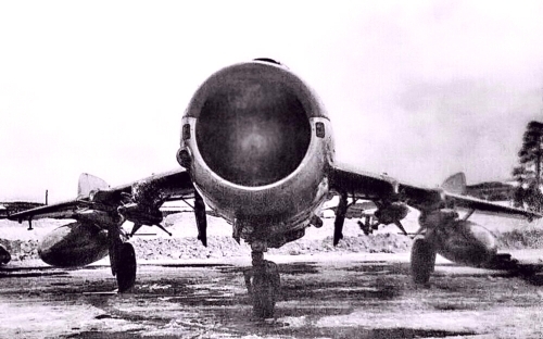 USSR 431st regiment MiG-19PM Farmer-E with RS-2U AA-1 Akali missile at Afrikanda airport