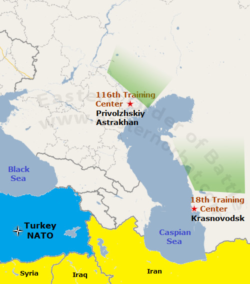 Soviet Air Defense Training Center map