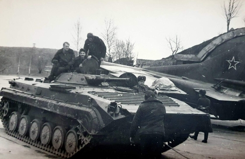Soviet BMP-1 at Stryy airport