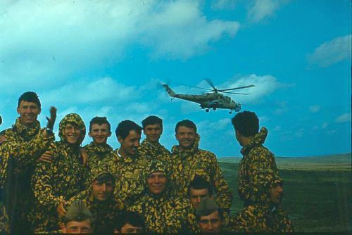 Soviet FAC - forward air control training in the eighties with Mi-24 Hind