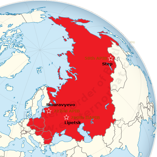 Soviet MiG-23B Flogger-F order of battle map