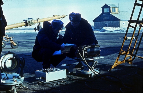 Soviet MiG-25 Foxbat interceptors at the Letneozersky airport