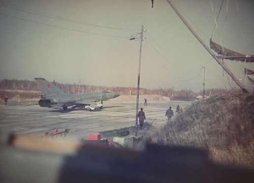 The Soviet 57th Guard Fighter Air Regiment PVO's Su-15TM 'Flagon-F'interceptors at the Besovets airport.