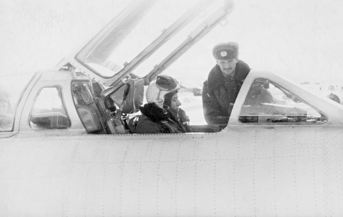 Sukhoi Su-9U Maiden two-seat fighter trainer version at the Kilpajarv airport