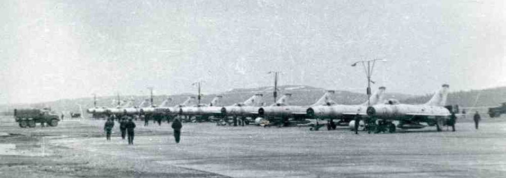 Soviet Su-9 Fishpot-A high speed interceptor at the Kilpajarv airport