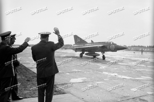 Swedish SAAB J-35 Draken at Kubinka USSR in 1972