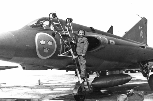 Swedish SAAB J-35 Draken at Kubinka Soviet Union in 1972