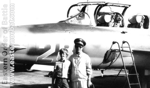 Soviet instructor pilot in front of his MiG-21UM Mongol-B