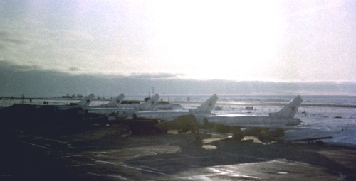 Tupolev Tu-128 Fiddler at the Amderma airport in the eighties.