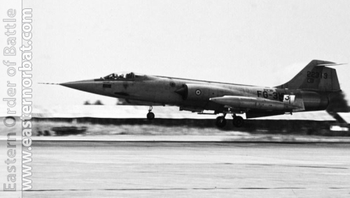 Turkey was one of the first NATO countries to receive Starfighters through Mutual Aid Program funding. Beginning in May of 1963, the Turk Hava Kuvvetleri (THK) received an initial batch of 32 F-104Gs built by Lockheed and Canadair, plus four TF-104Gs built by Lockheed. These aircraft equipped 141 and 142 Filo, plus an OCU, in AJU 4 at Murted. The Elliniki Vassiliki Aeroporia (Royal Hellenic Air Force) of Greece was initially allocated 35 Canadair-built F-104Gs plus four Lockheed-built TF-104Gs. Deliveries began in 1964. Another 10 MAP-funded Lockheed-built F-104Gs and two TF-104G were later delivered to Greece from USAF stocks.