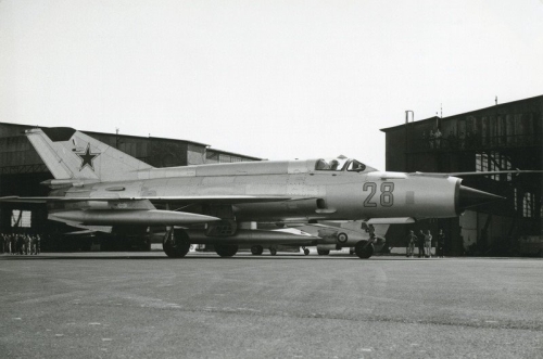 Soviet MiG-21MF Fishbed-J at Reims air base France in Sept 1971