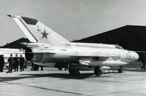 Soviet MiG-21MF Fishbed-J at Reims air base France in Sept 1971