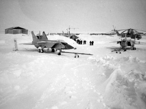 Soviet MiG-31 Foxhound at Norilsk airport