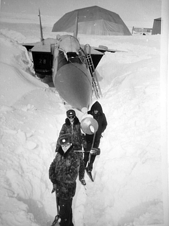 Soviet MiG-31 Foxhound at Norilsk airport