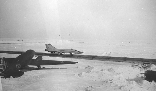 Soviet MiG-31 Foxhound at Norilsk airport