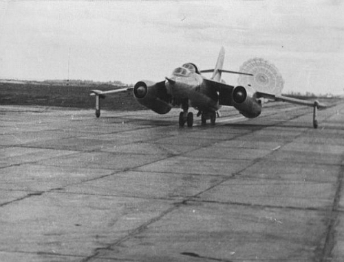 Soviet Yakovlev Yak-28 bombers at the Cherlyany airport