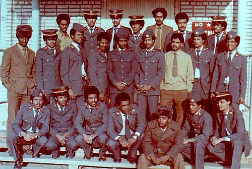 Soviet 5th Training Air Center Ethiopian, Yemen and Zimbabwe pilots in Kant airbase  Photo: Fomicheva A.P.