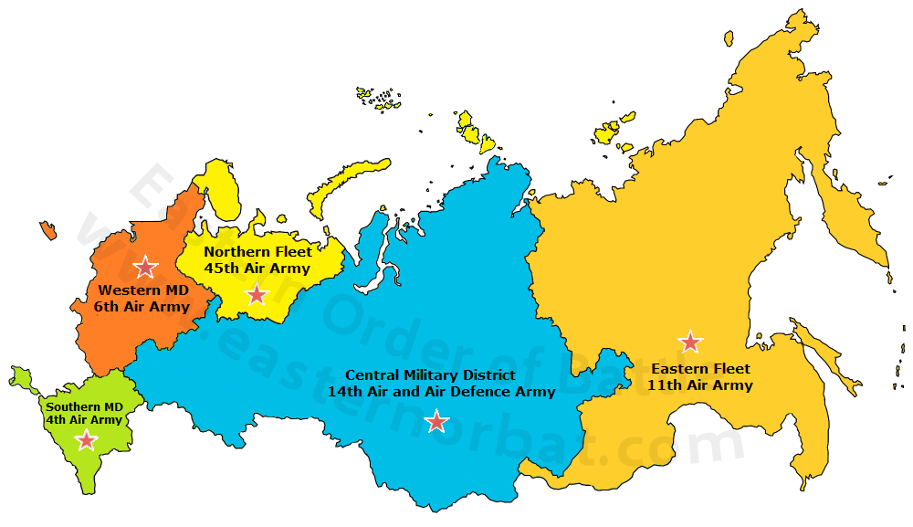 Russian Frontal Aviation Arms Order of Battle today