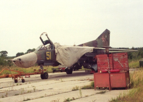 Soviet 899th APIB MiG-27D Flogger-J at Lielvarde airport. Photo: Stanislav Mackovik (airforce.ru)