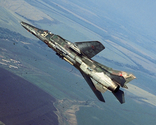 Soviet 899th APIB MiG-27D Flogger-J over Baltic region. Photo: Sergey Skrynnikov