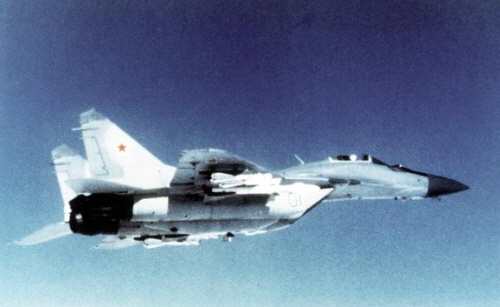 Soviet 53rd gviap MiG-29 9.12 Fulcrum-A over Baltic Sea