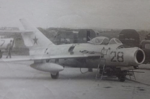26th Guard Fighter Bomber Air Regiment’s MiG-17 Fresco in 10th Uchastok - Kalinka airport in 1969. Photo: Raisa Mogilnaya 26th Guard Fighter Bomber Air Regiment’s MiG-17 Fresco in 10th Uchastok - Kalinka airport in 1969. Photo: Raisa Mogilnaya