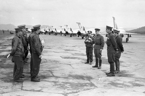 303rd IAD MiG-21PFM at reserve airport close to the Chinese border 303rd IAD MiG-21PFM at reserve airport close to the Chinese border