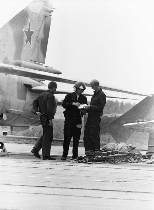 USSR Ex Satalovo MiG-23M at Orlovka airport USSR Ex Satalovo MiG-23M at Orlovka airport